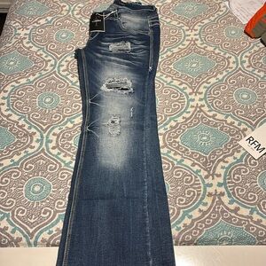 Flamingo jeans holes made in them acid washed never been worn size 30 boot
